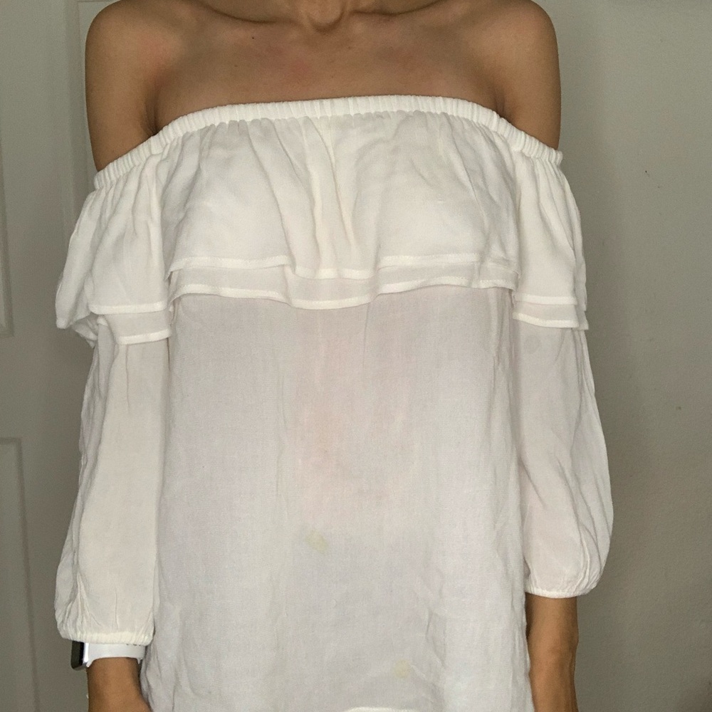 White off the shoulder blouse